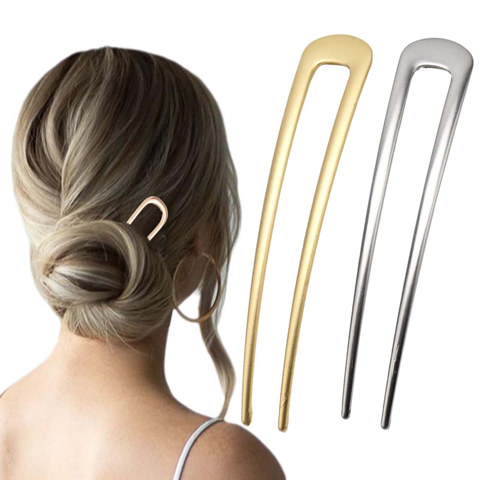 Hair Care Tools - 프랑스 U자형 헤어핀 빈티지 메탈 헤어