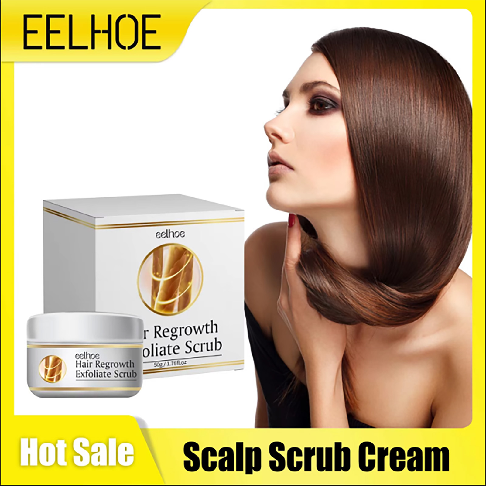 Scalp Scrub Exfoliant - 두피 스크럽 크림, 뿌리 강화, 탈모