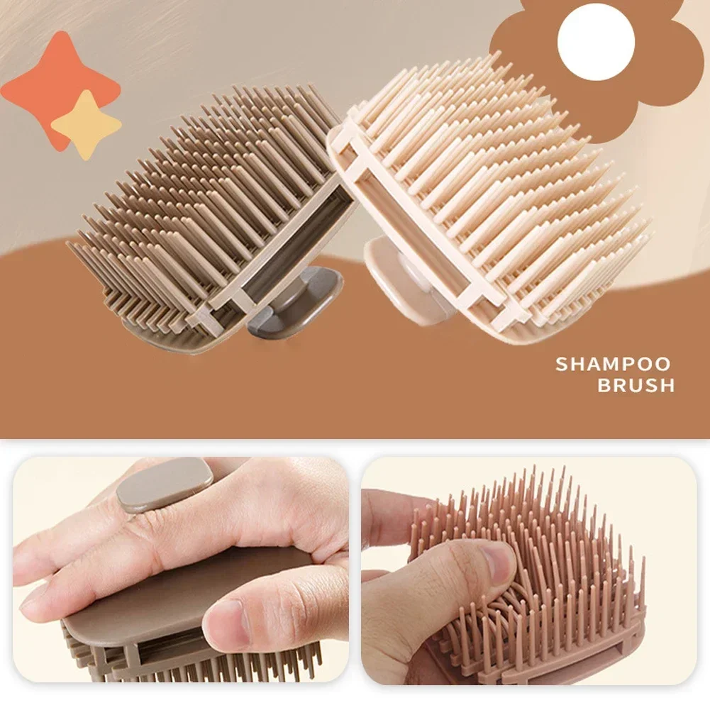 Scalp Scrub Exfoliant - 1pcs 스퀘어 샴푸 브러시 헤드 두피