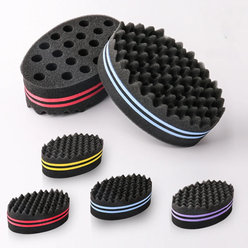Twist Sponge Coil - 타원형 양면 매직 트위스트 헤어 브러쉬