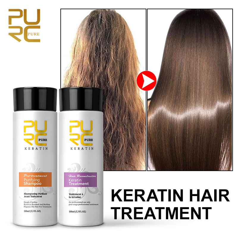 Keratin Treatment Set - PURC 브라질 케라틴 헤어 트리트먼트 곱슬머리