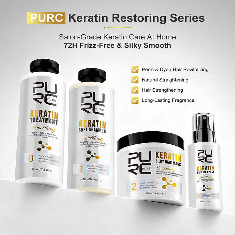 Hair Care Keratin Treatment - PURC 케라틴 트리트먼트 헤어 케어 세트