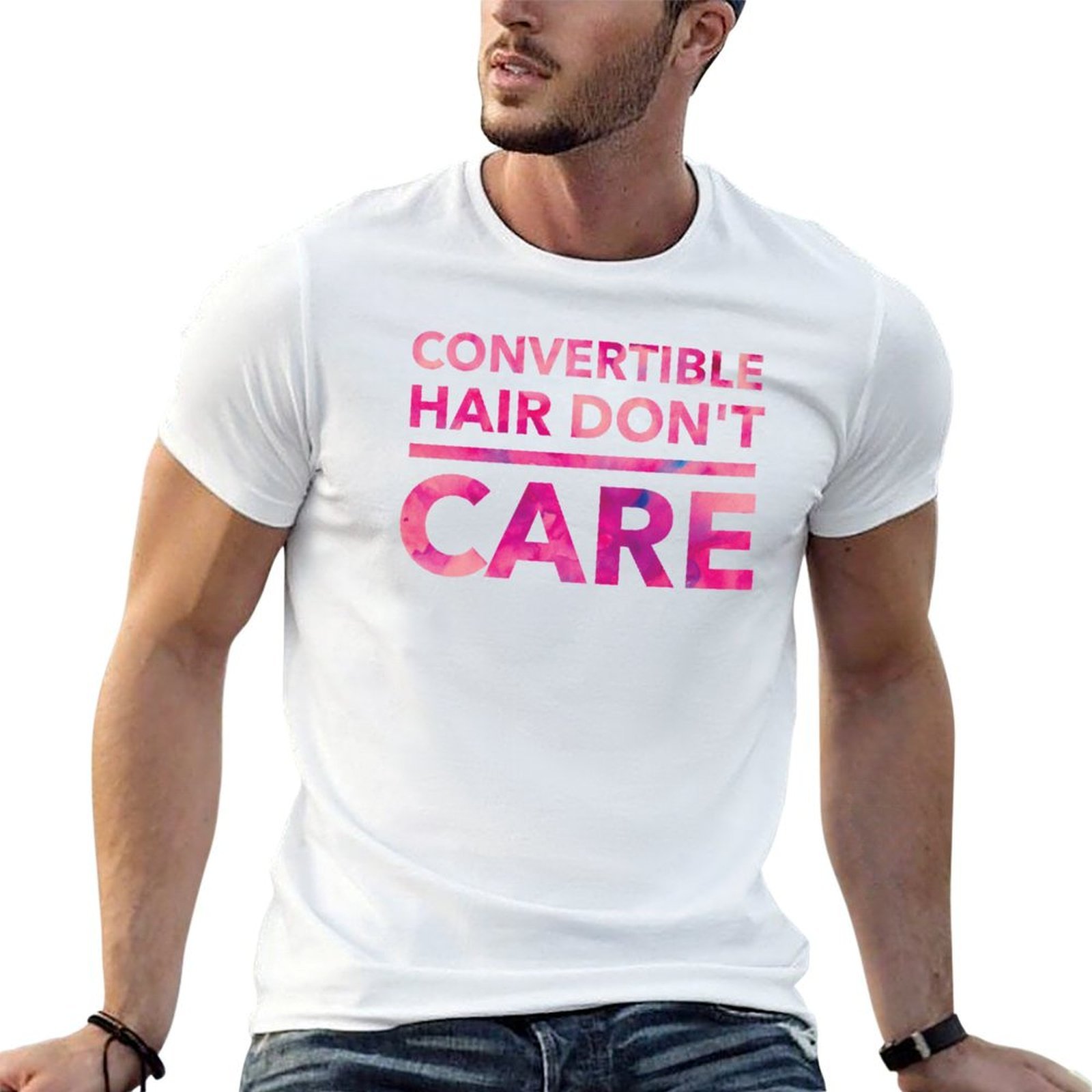 Hair Care Luxury Brands - 컨버터블 헤어 Don't Care 티셔츠 티셔츠