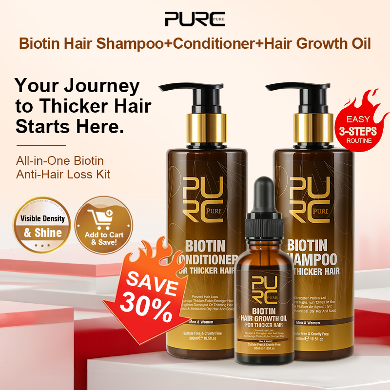 Hair Care Keratin Treatment - PURC 비오틴 헤어 성장 오일 샴푸