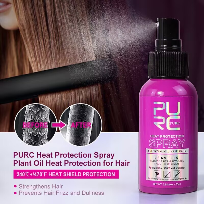PURC 히트 프로텍턴트 스프레이 코코넛 오일 곱슬머리 - Hair Care Heat Protectant 리뷰 및 가격