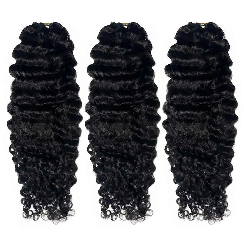 흑인 여성용 워터 웨이브 인모 크로셰 헤어, 프렌치 컬 - Hair Care Color 리뷰 및 가격