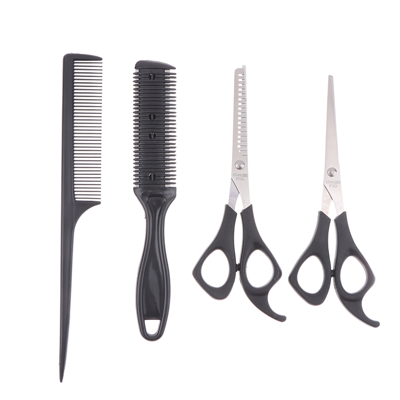 새로운【4PCS 헤어 가위 미용 가위 헤어 커팅 가위  - Hair Care Tools 리뷰 및 가격