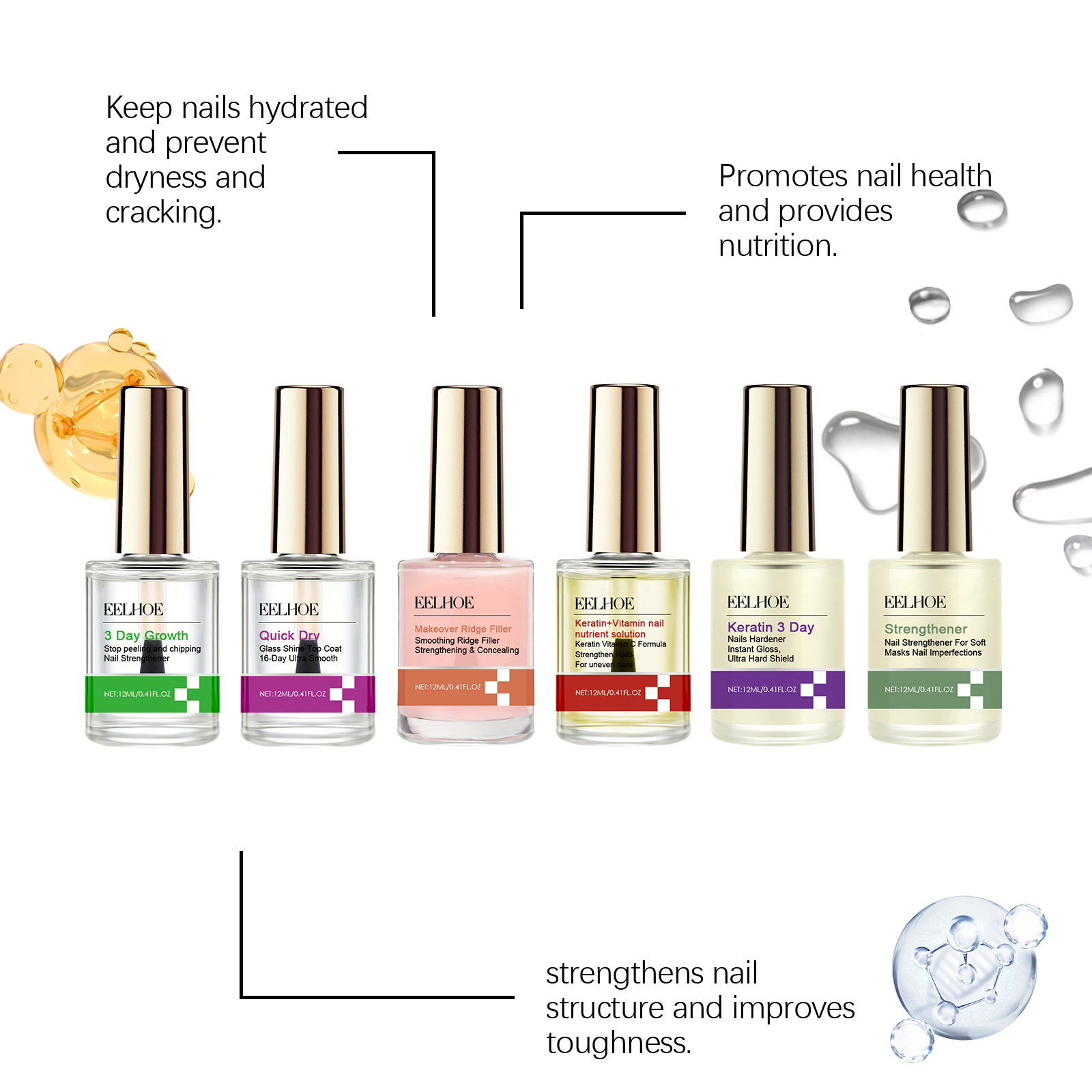 EELHOE 네일 트리트먼트용 케라틴 네일 리페어 세럼 - Keratin Treatment Set 리뷰 및 가격