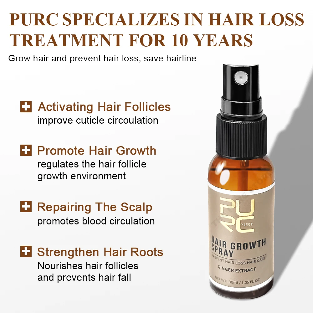 PURC 진저 헤어 스프레이 뿌리 강화 오일, 영양 및 - Hair Care Serum 리뷰 및 가격