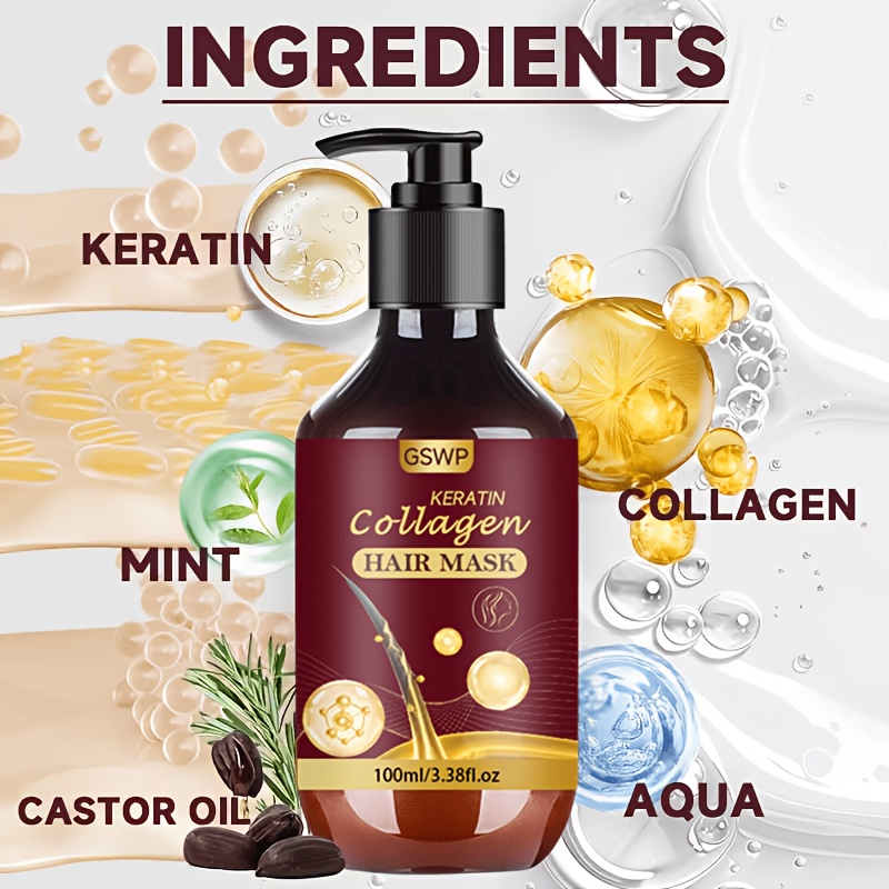 GSWP 콜라겐 케라틴 헤어 마스크, 보습 및 수분 공 - Hair Care Heat Protectant 리뷰 및 가격