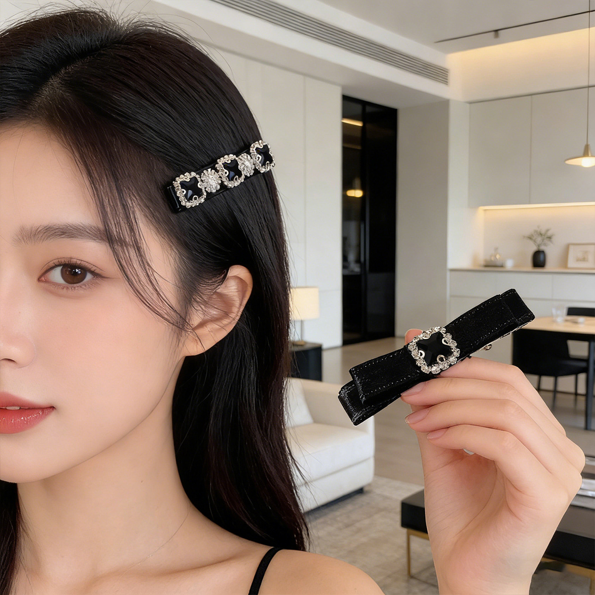 2/6 Pcs 여성용 헤어 클립 세트 한국식 리본 모양 - Hair Care Luxury Brands 리뷰 및 가격