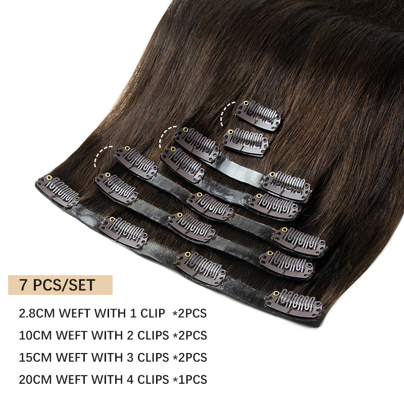 인간의 머리카락 확장에 보이지 않는 두꺼운 PU 클립  - Clip In Hair Piece 리뷰 및 가격