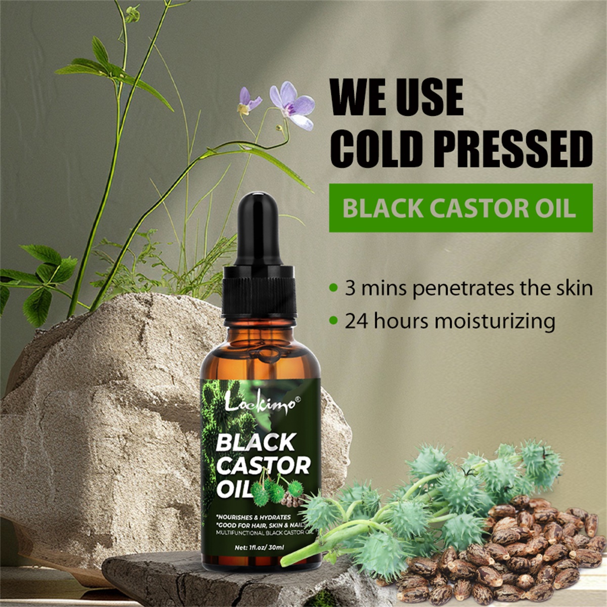 헤어 케어 및 성장 세트 블랙 캐스터 오일 헤어 열 보 - Hair Care Heat Protectant 리뷰 및 가격